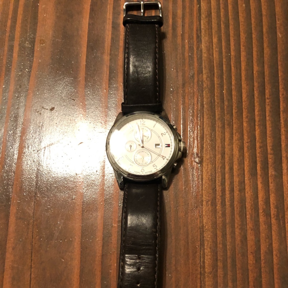Tommy Hilfiger brown chocolate leather watch